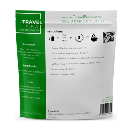 Travel Percs Coffee - 12 Servings